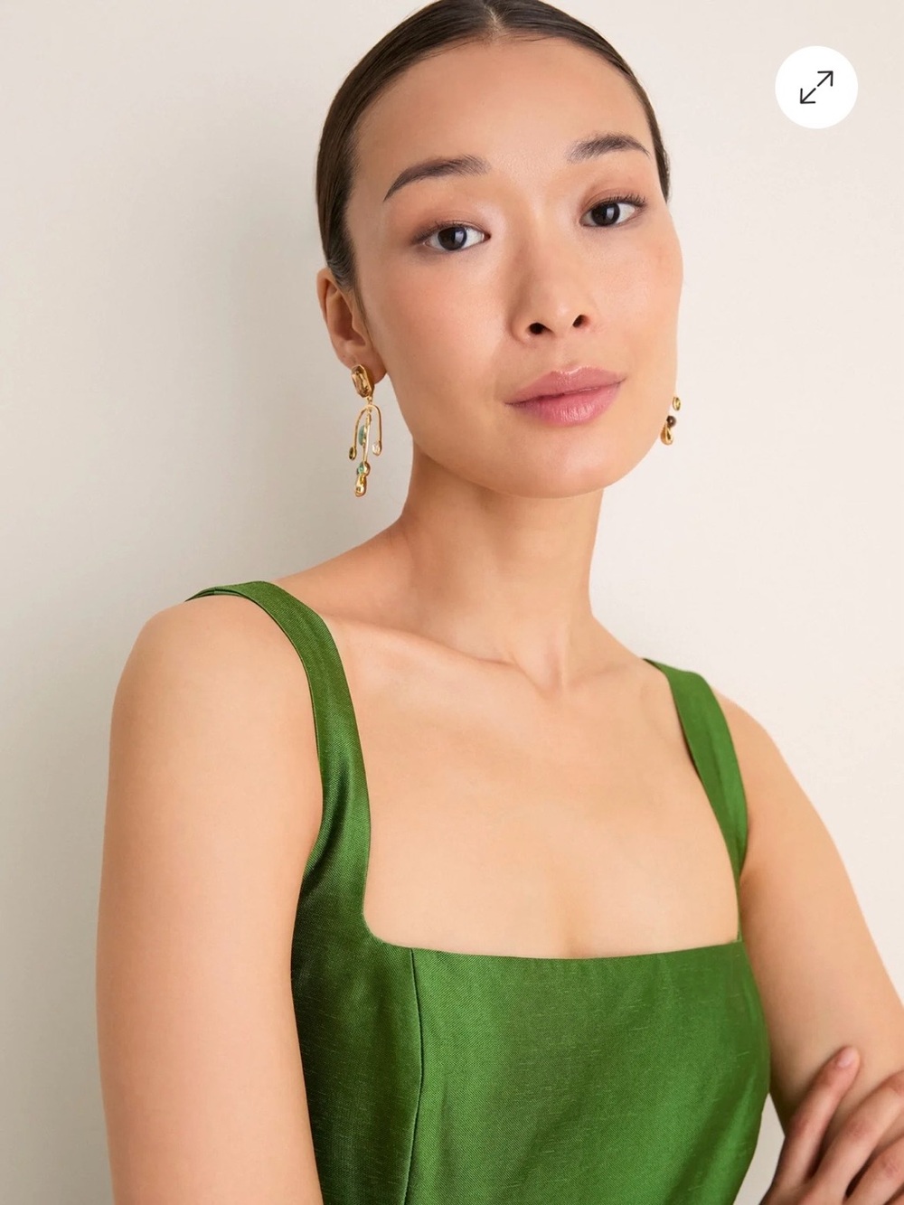 Tuckernuck Green Dupioni Esme Dress